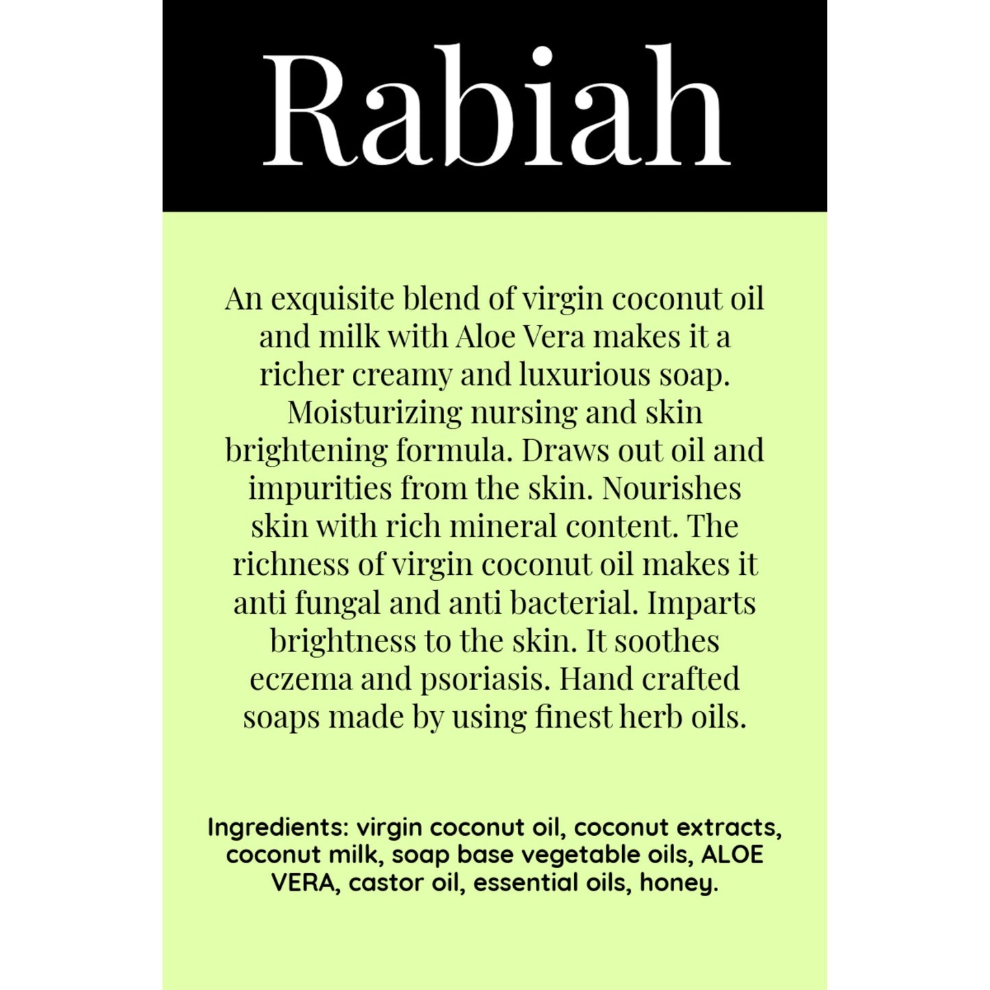 Coconut Aloe Vera Soap