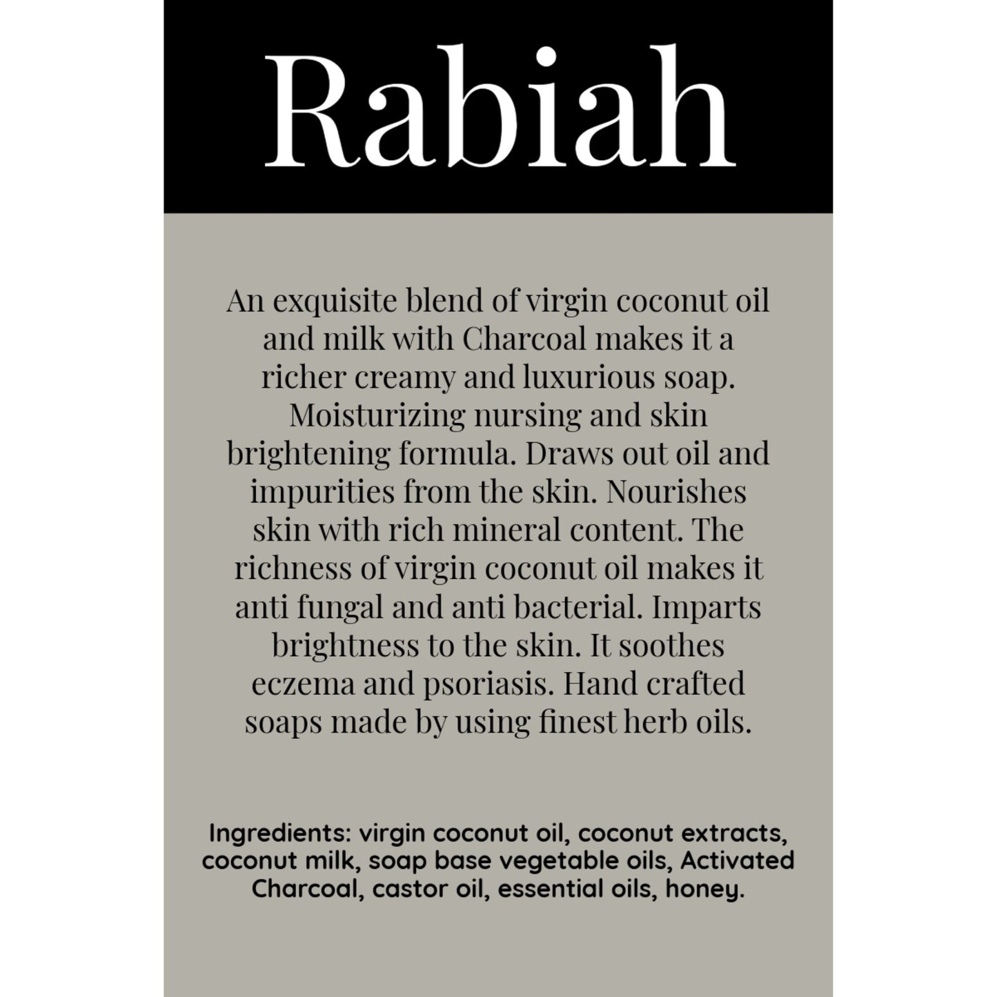 Coconut Activated Charcoal Soap