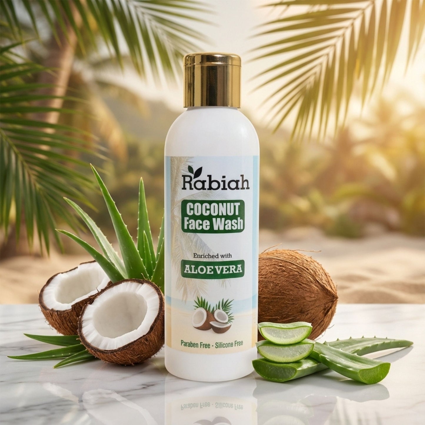 Rabiah Coconut Face Wash – Aloe Vera (200 ml)