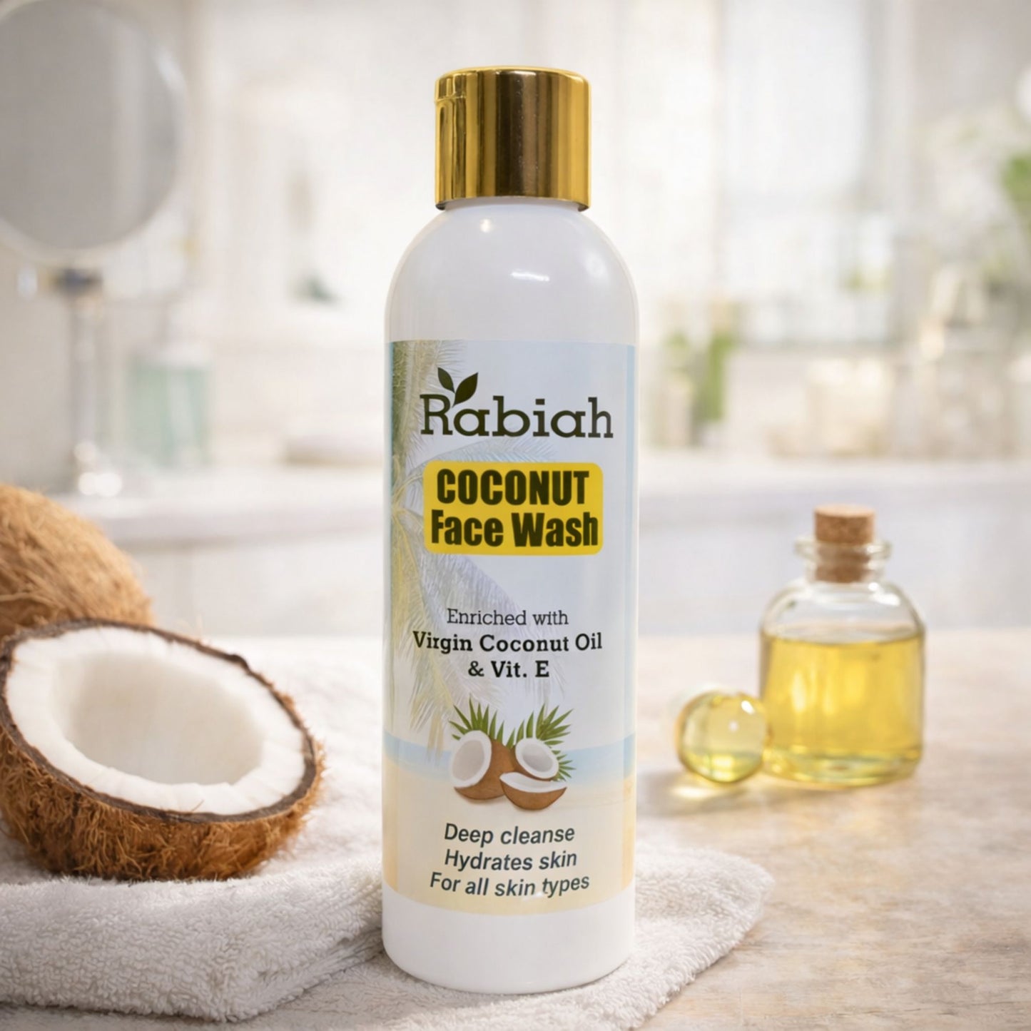 Rabiah Coconut Face Wash with Virgin Coconut Oil & Vitamin E (200 ml)