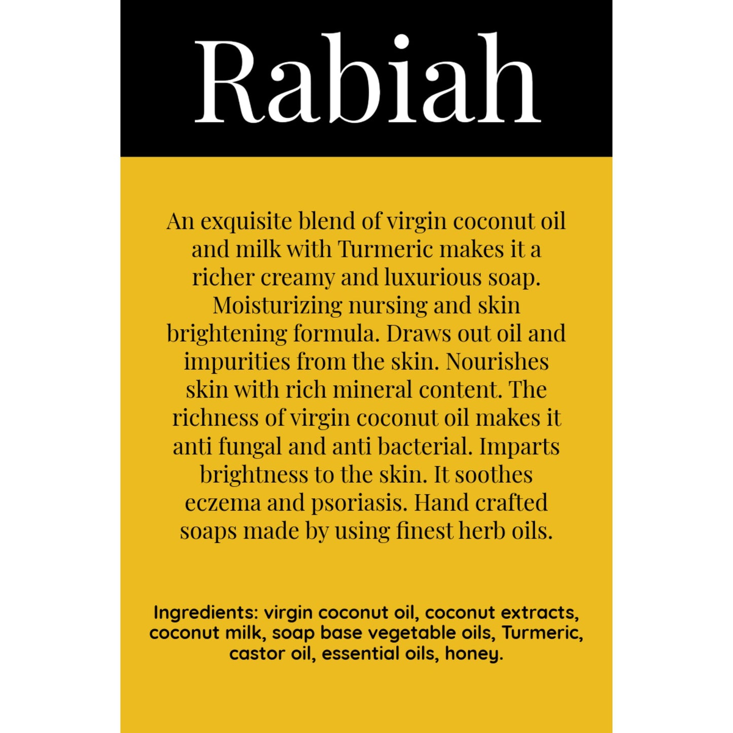 Coconut Turmeric Soap