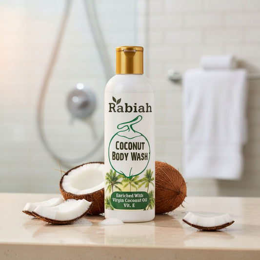 Rabiah Coconut Body Wash with Virgin Coconut Oil & Vitamin E (200 ml)