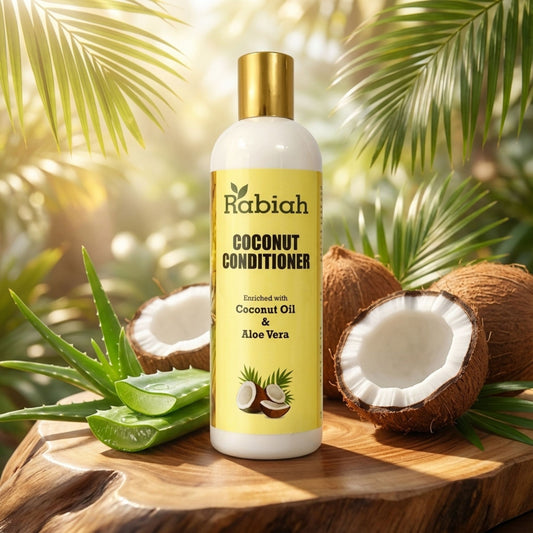 Rabiah Coconut Conditioner with Coconut Oil & Aloe Vera – 200 ml