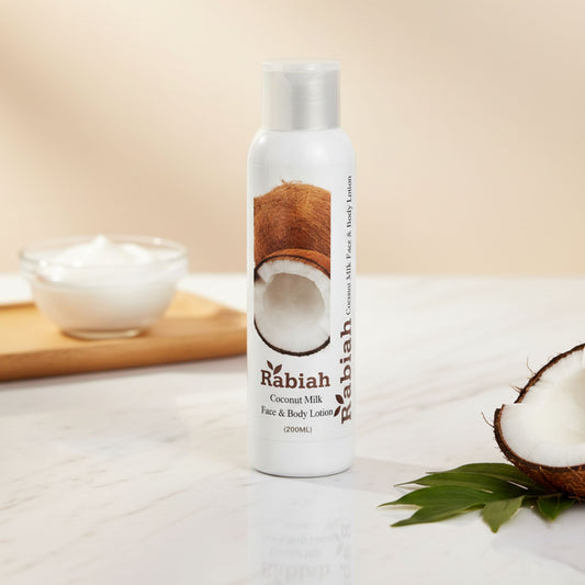 Rabiah Coconut Milk Face & Body Lotion with Virgin Coconut Oil & Vitamin E