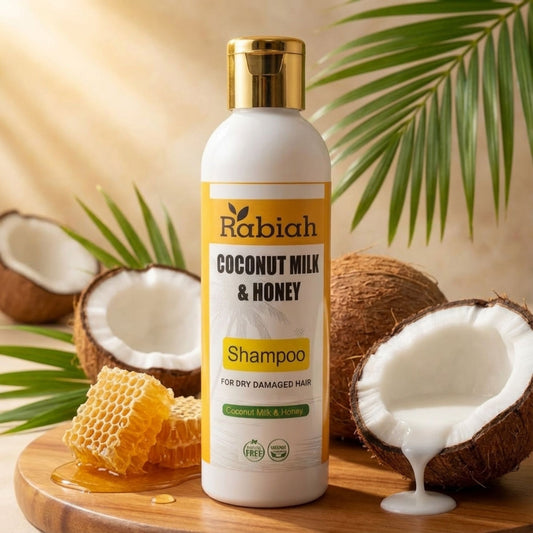 Rabiah Coconut Milk & Honey Shampoo for Dry & Damaged Hair (200 ml)