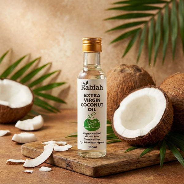 Rabiah Extra Virgin Coconut Oil (Cold Pressed) | Rich in MCTs | Pure & Natural