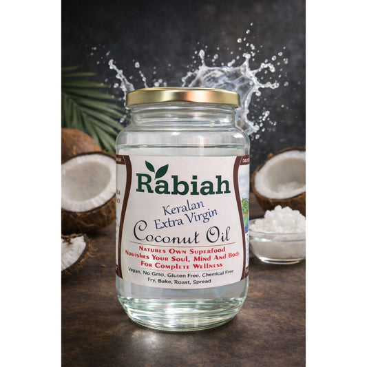 Rabiah Extra Virgin Coconut Oil – Cold Pressed, Raw & Unrefined - 350ml