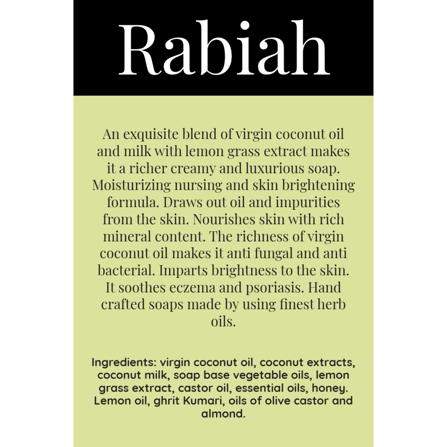 Coconut Lemongrass Soap