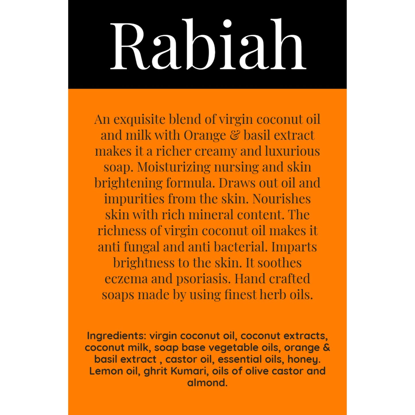 Coconut Orange Basil Soap